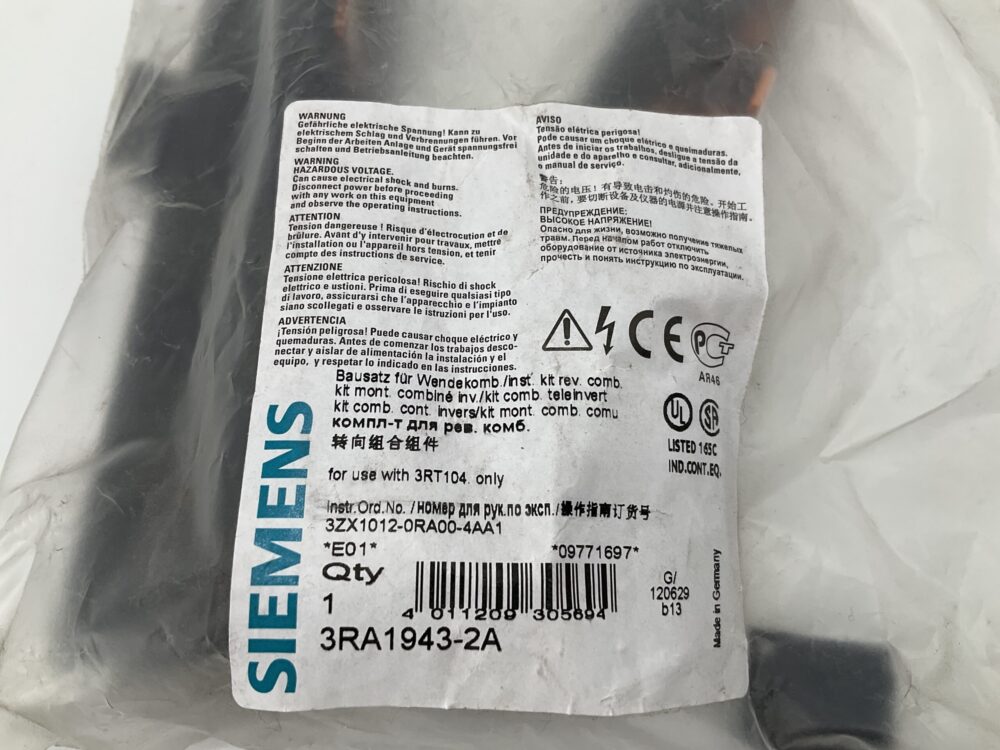 New Original Sealed Package SIEMENS 3RA1943-2A