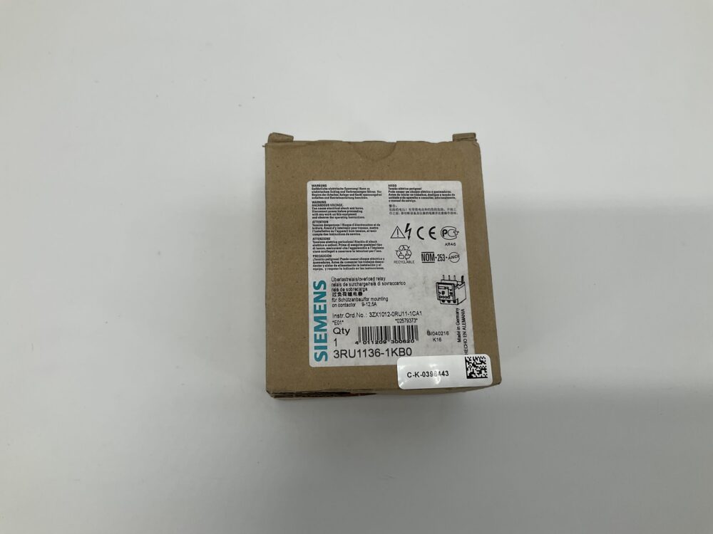 New Original Open Package SIEMENS 3RU1136-1KBO