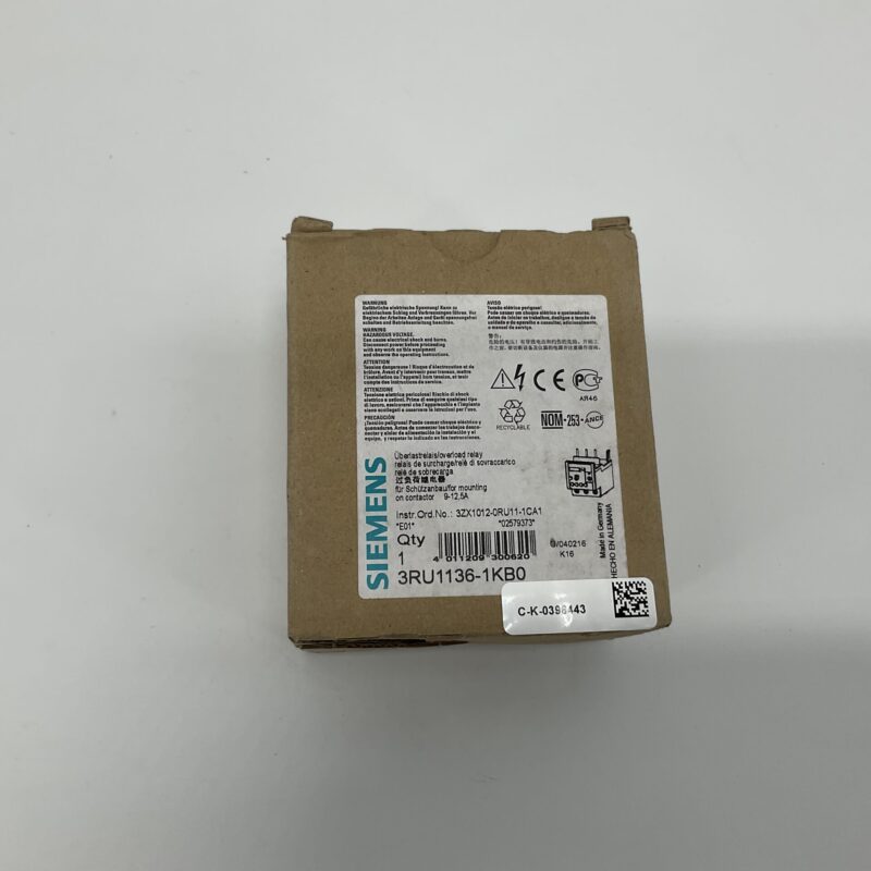 New Original Open Package SIEMENS 3RU1136-1KBO