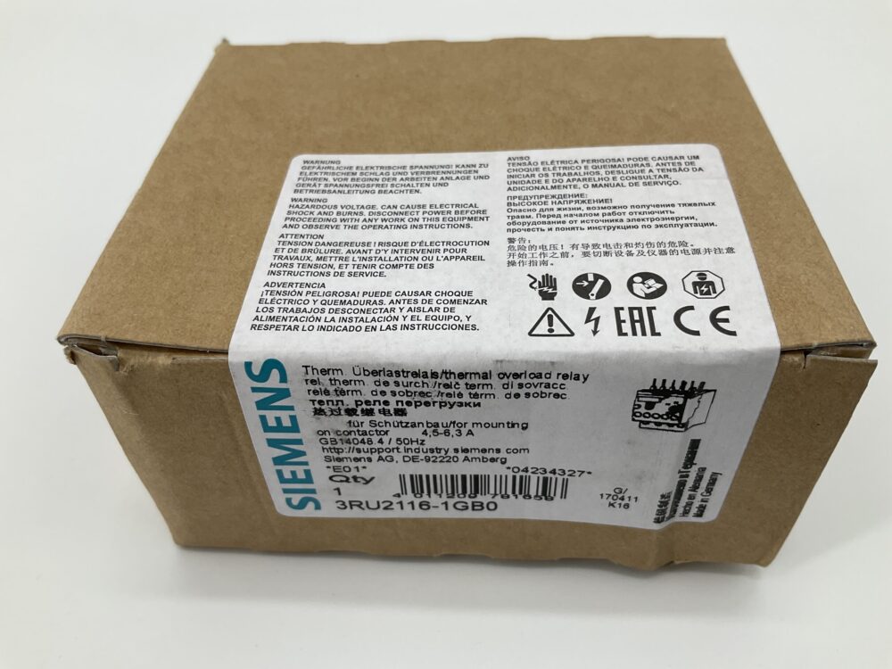 New Original Sealed Package SIEMENS 3RU2116-1GB0