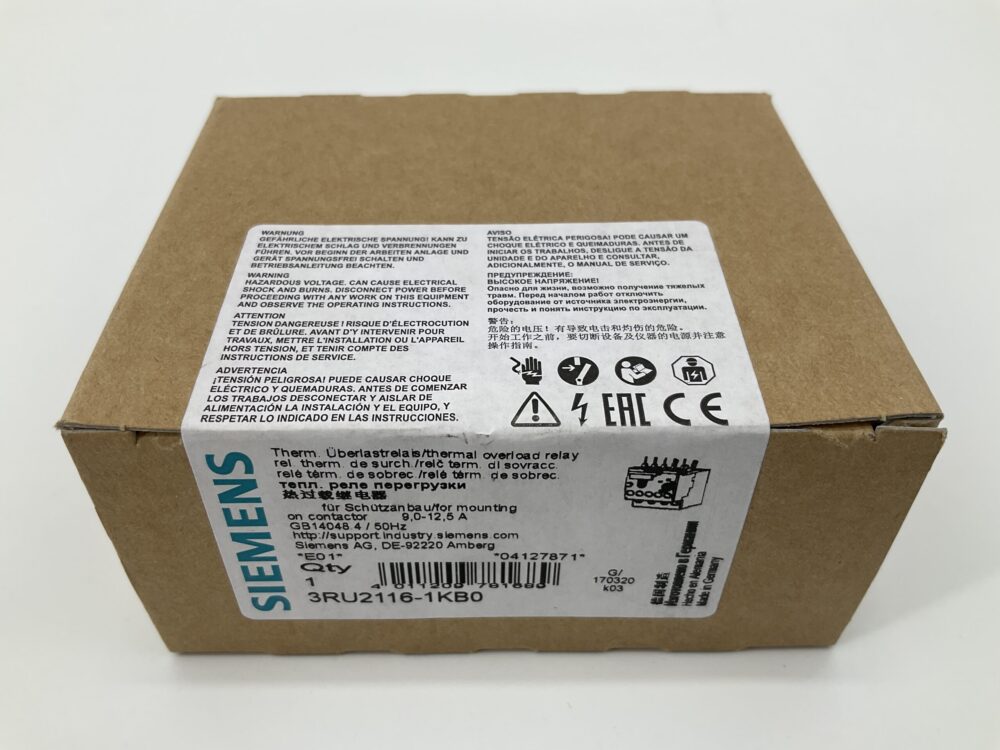 New Original Sealed Package SIEMENS 3RU2116-1KB0