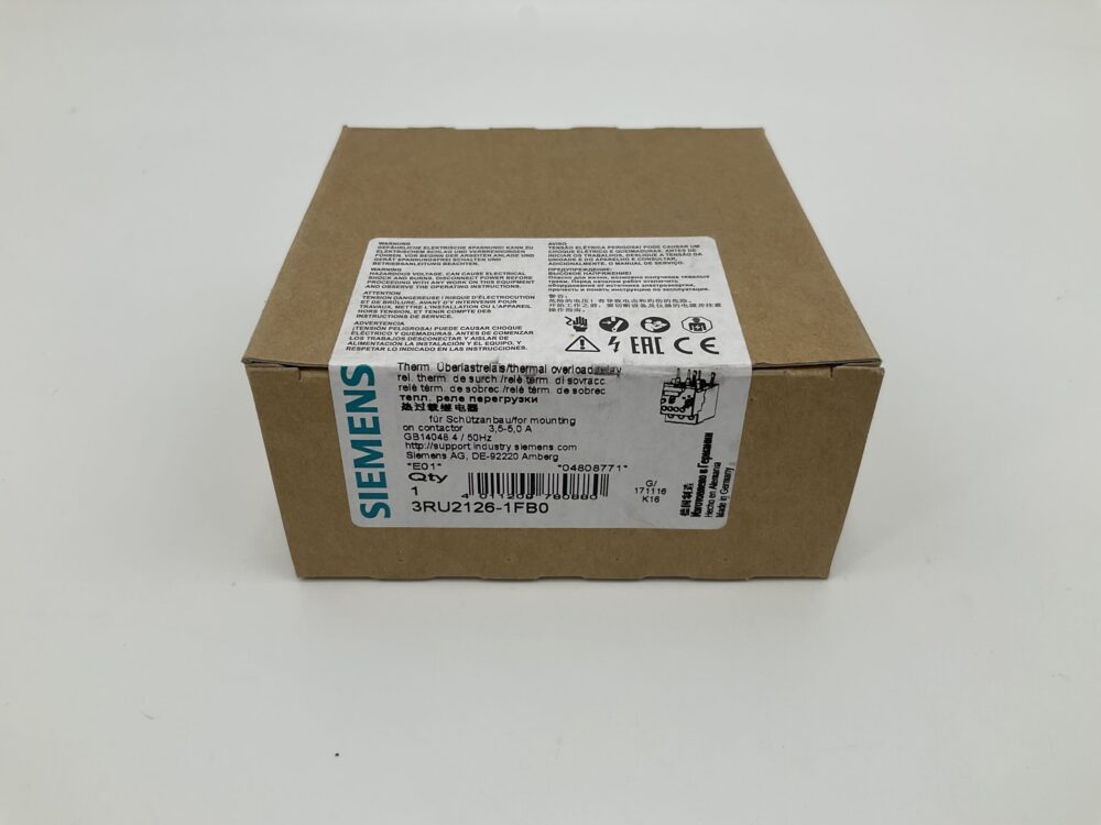 New Original Sealed Package SIEMENS 3RU2126-1FB0