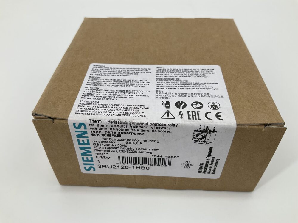 New Original Sealed Package SIEMENS 3RU2126-1HB0