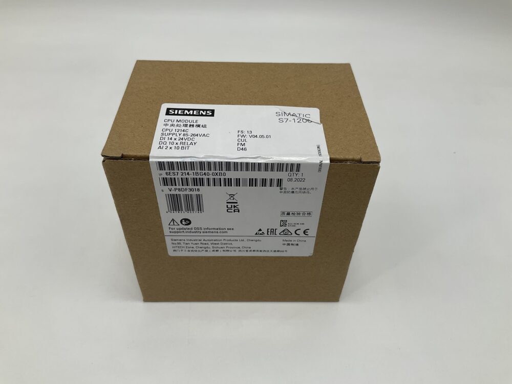 New Original Sealed Package SIEMENS 6ES7214-1BG40-0XB0